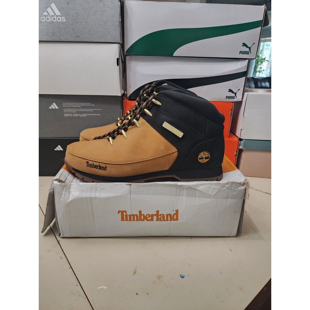 Timberland Euro Sprint Mid Hiker Wheat Nubuck w/ Black Men's Size 12